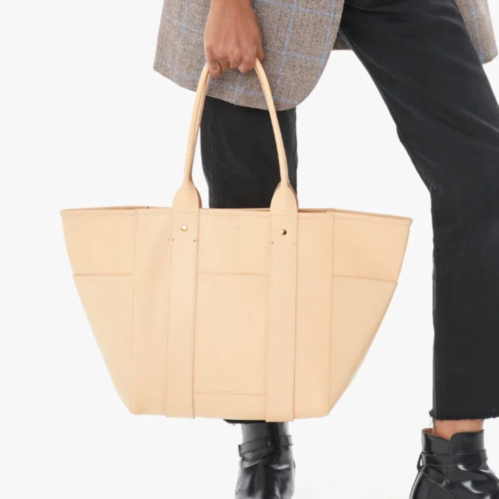 CLARE V Le Slim Box Tote